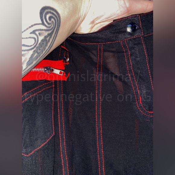 (SOLD) RARE Vintage 2002 Lip Service Astro Vamps Mesh Flare Pants - Picture 6 of 6